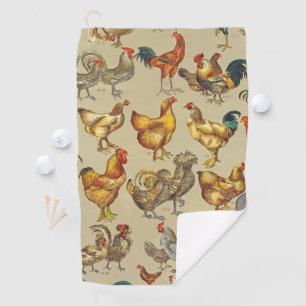 Rooster Chicken Farm Country Animal Golf Towel
