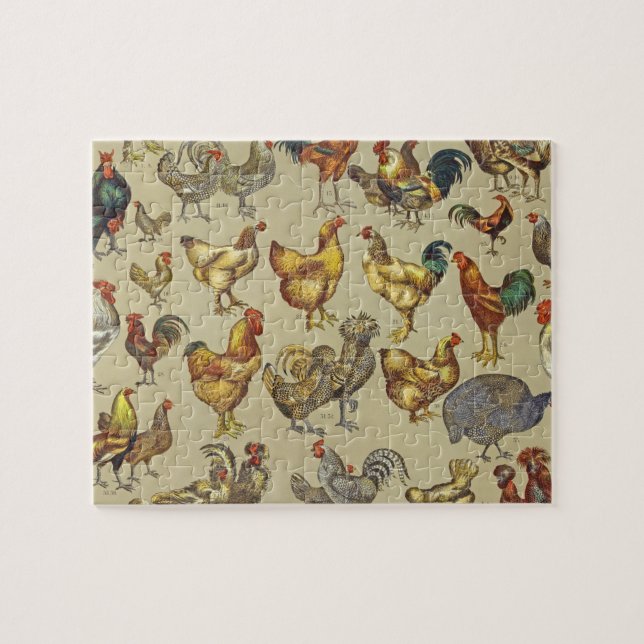 Rooster Chicken Farm Country Animal Jigsaw Puzzle (Horizontal)