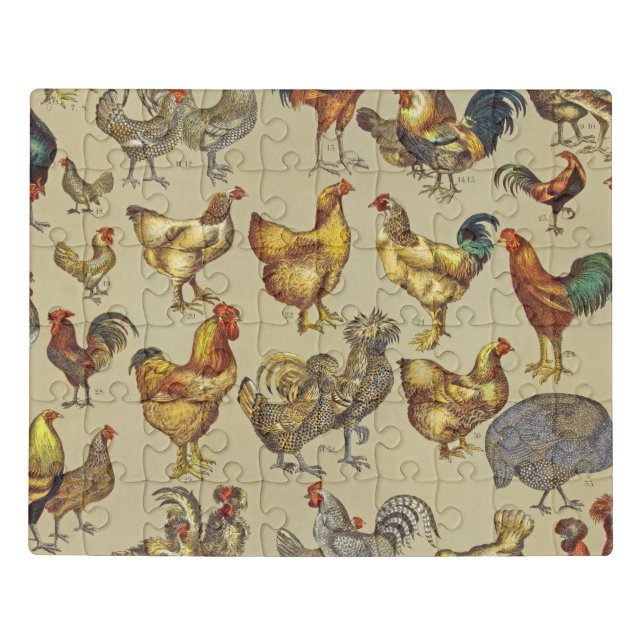 Rooster Chicken Farm Country Animal Jigsaw Puzzle (Puzzle Horizontal)