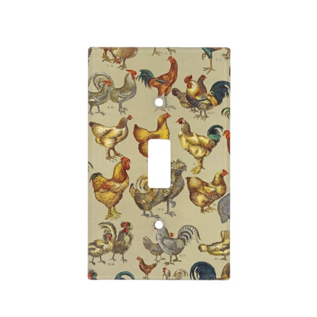 Rooster Chicken Farm Country Animal Light Switch Cover (Front)
