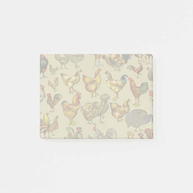 Rooster Chicken Farm Country Animal Post-it Notes (Front)