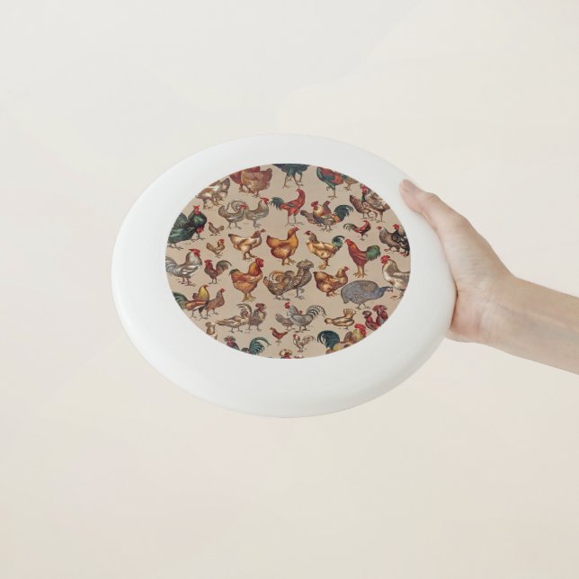 Rooster Chicken Farm Country Animal Wham-O Frisbee (In Hand)
