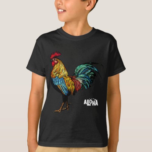 rooster chicken hawaii aloha hawaiian 157 T_Shirt