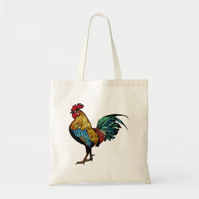 rooster chicken hawaii aloha hawaiian 157 tote bag (Front)