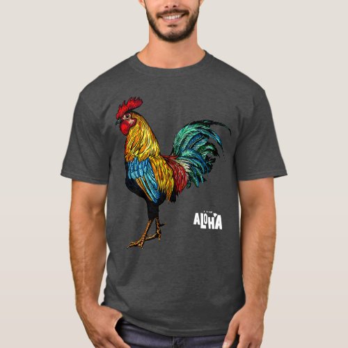 Rooster Chicken Hawaii Aloha Hawaiian T_Shirt