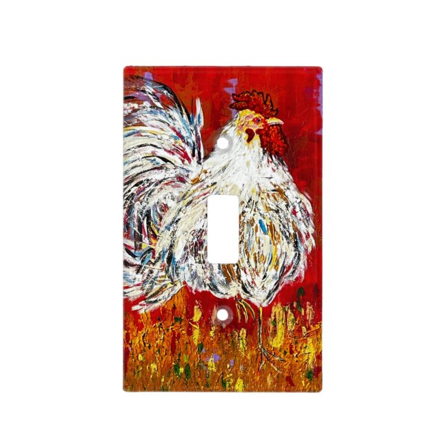 Rooster |Chicken Single Switch Plate (Front)