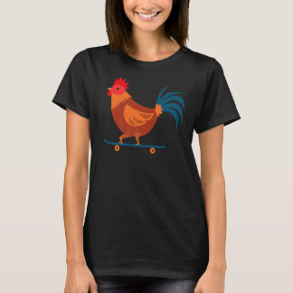 Rooster Chicken Skateboard Farm Poultry Skateboard T-Shirt