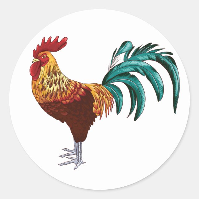 ROOSTER CLASSIC ROUND STICKER (Front)