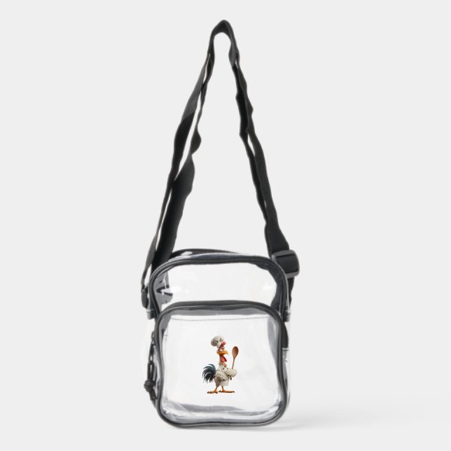 Rooster Clear Crossbody Bag (Front)