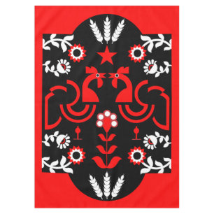 Rooster Cockerel Nordic Scandinavian Folk Art Ta Tablecloth
