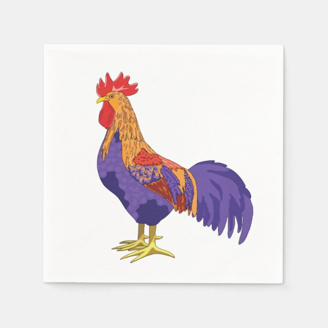 Rooster Cocktail Napkins (Front)