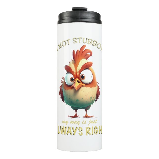 Rooster Concentrated Awesome Cute Adorable Funny  Thermal Tumbler (Front)