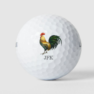 Rooster country classic stylish personalized  golf balls