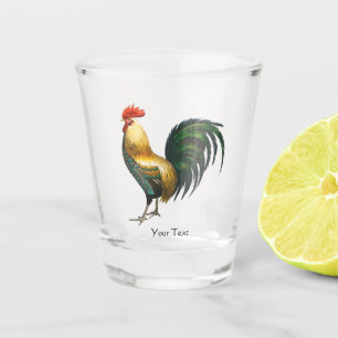 Rooster country classic stylish traditional bird   shot glass
