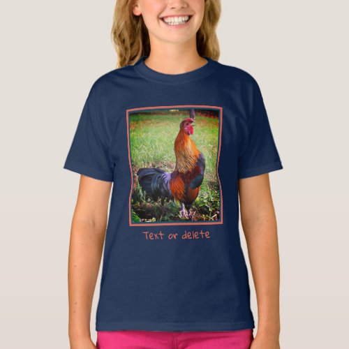 Rooster Crowing Farm Animal Personalized  T_Shirt
