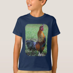 Rooster Crowing Farm Animal T-Shirt