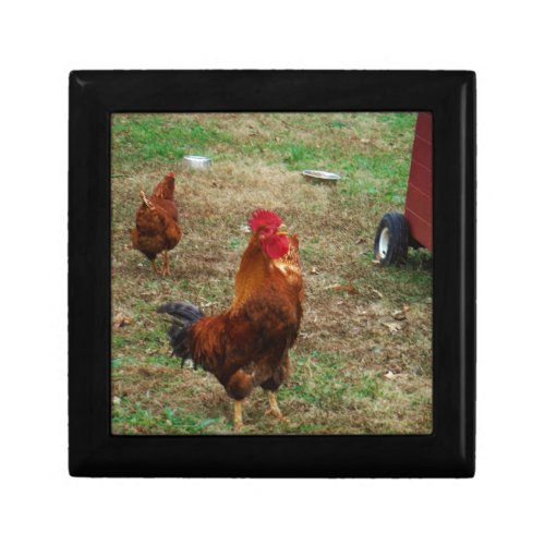 Rooster Crowing Jewelry Box