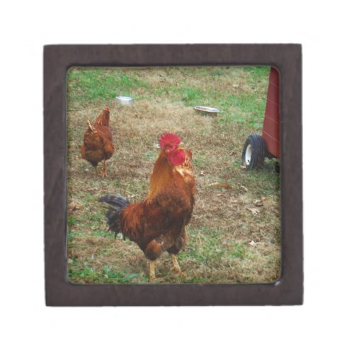 Rooster Crowing Keepsake Box