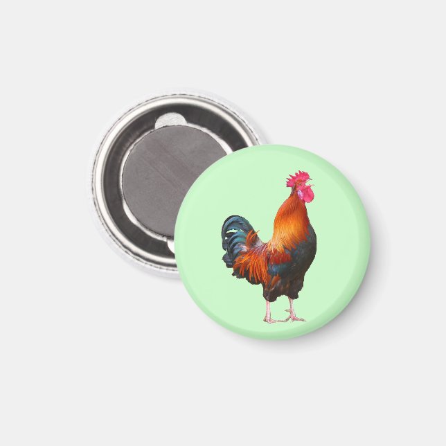 Rooster Crowing Magnet (Front/Back)