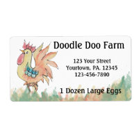 Rooster Custom Eggs Label
