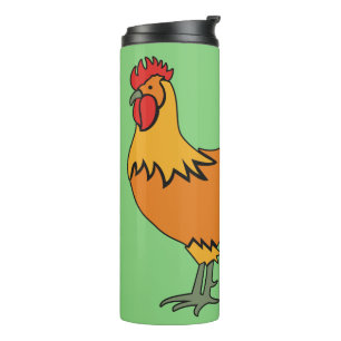 Rooster custom name & color tumbler