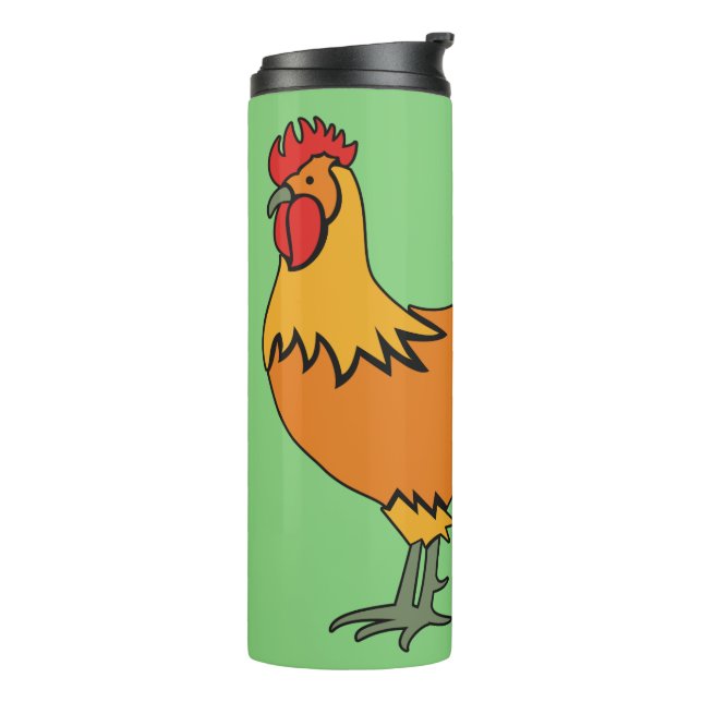 Rooster custom name & color tumbler (Rotated Left)