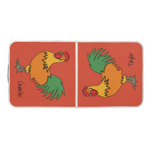 Rooster custom names & color ping pong table