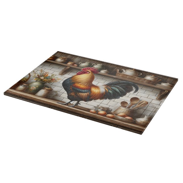 Rooster Cutting Board (Corner)