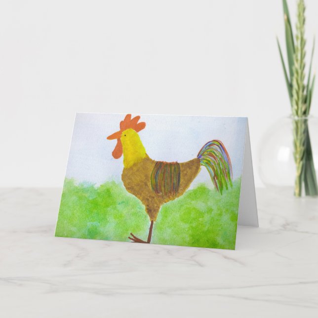Rooster ~ DeColores Card (Front)