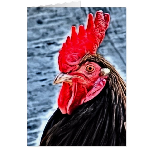 Rooster Digital Art Cards (Front)