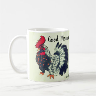 Rooster Drawing Good Morning Coffee Mug