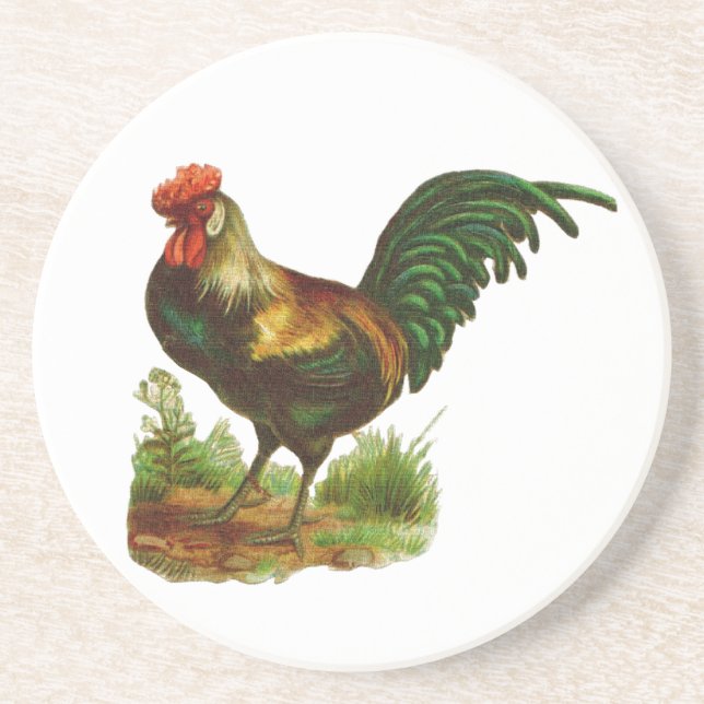 Rooster Drink Coaster (Front)