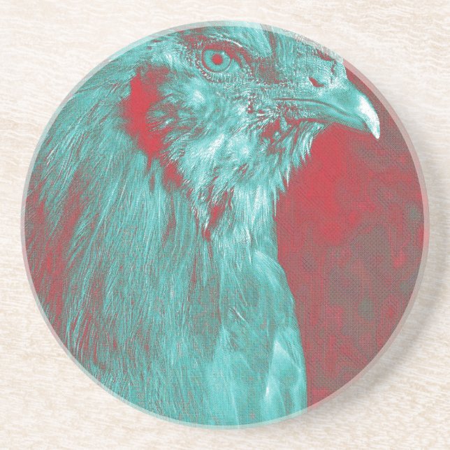 Rooster Drink Coaster (Front)