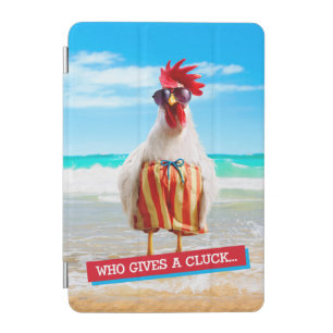 Rooster Dude Chillin' at Beach in Swim Trunks iPad Mini Cover