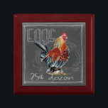 Rooster Eggs On Chalkboard Jewelry Box<br><div class="desc">Rooster Eggs On Chalkboard. Artist: Redstreake. Image ID: 152146D.</div>
