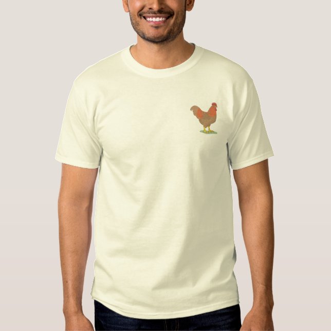 Rooster Embroidered T-Shirt (Front)
