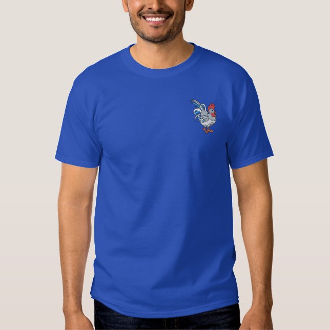 Rooster Embroidered T-Shirt (Front)