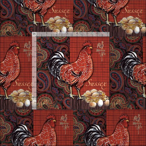 rooster fabric