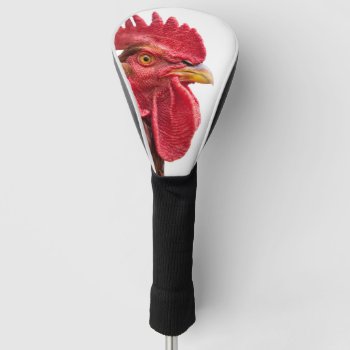 Rooster Face Golf Head Cover by PixLifeBirds at Zazzle