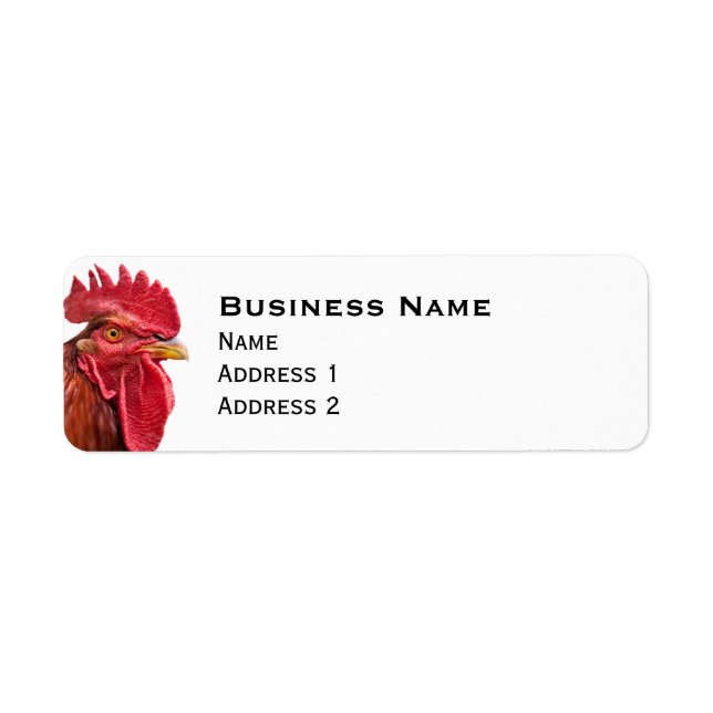 Rooster Face Label (Front)