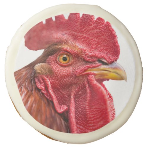 Rooster Face Sugar Cookie