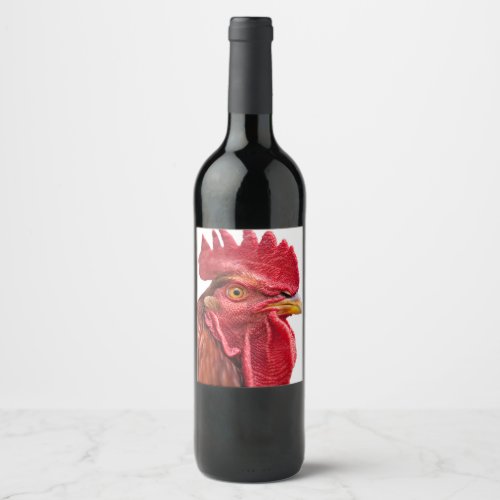 Rooster Face Wine Label