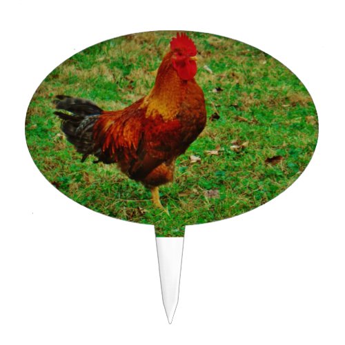 Rooster Facing right Cake Topper