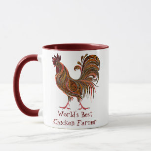 Rooster Farm Chicken World's Best Chicken Farmer Mug