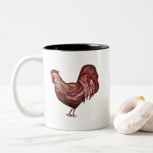 Rooster Farm Illustration Mug