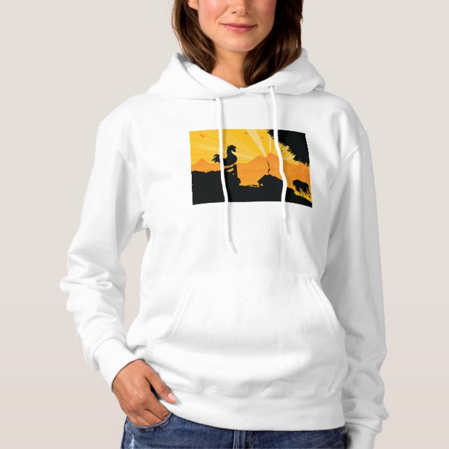 Rooster Farm Landscape Womens Hoodie (Front)