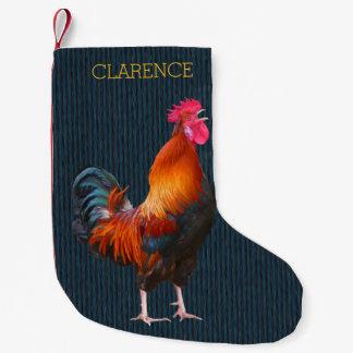 Rooster Farmer's Christmas Stocking With Name