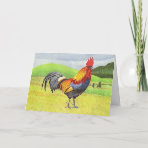 Rooster Fathers Day Card