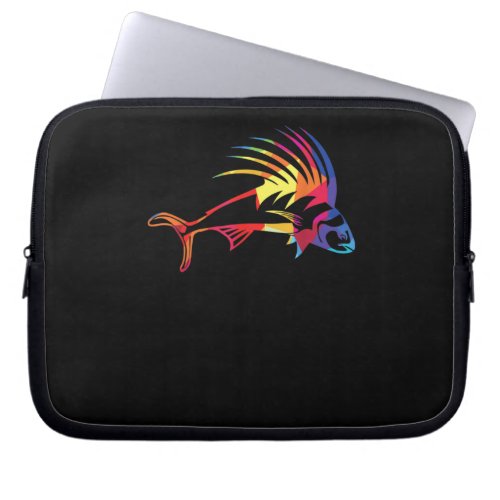 Rooster Fish Fishing Lover Laptop Sleeve