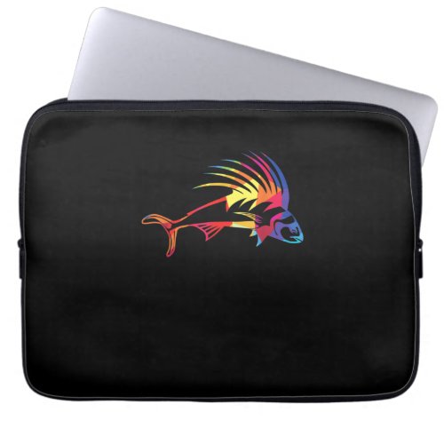 Rooster Fish Fishing Lover Laptop Sleeve